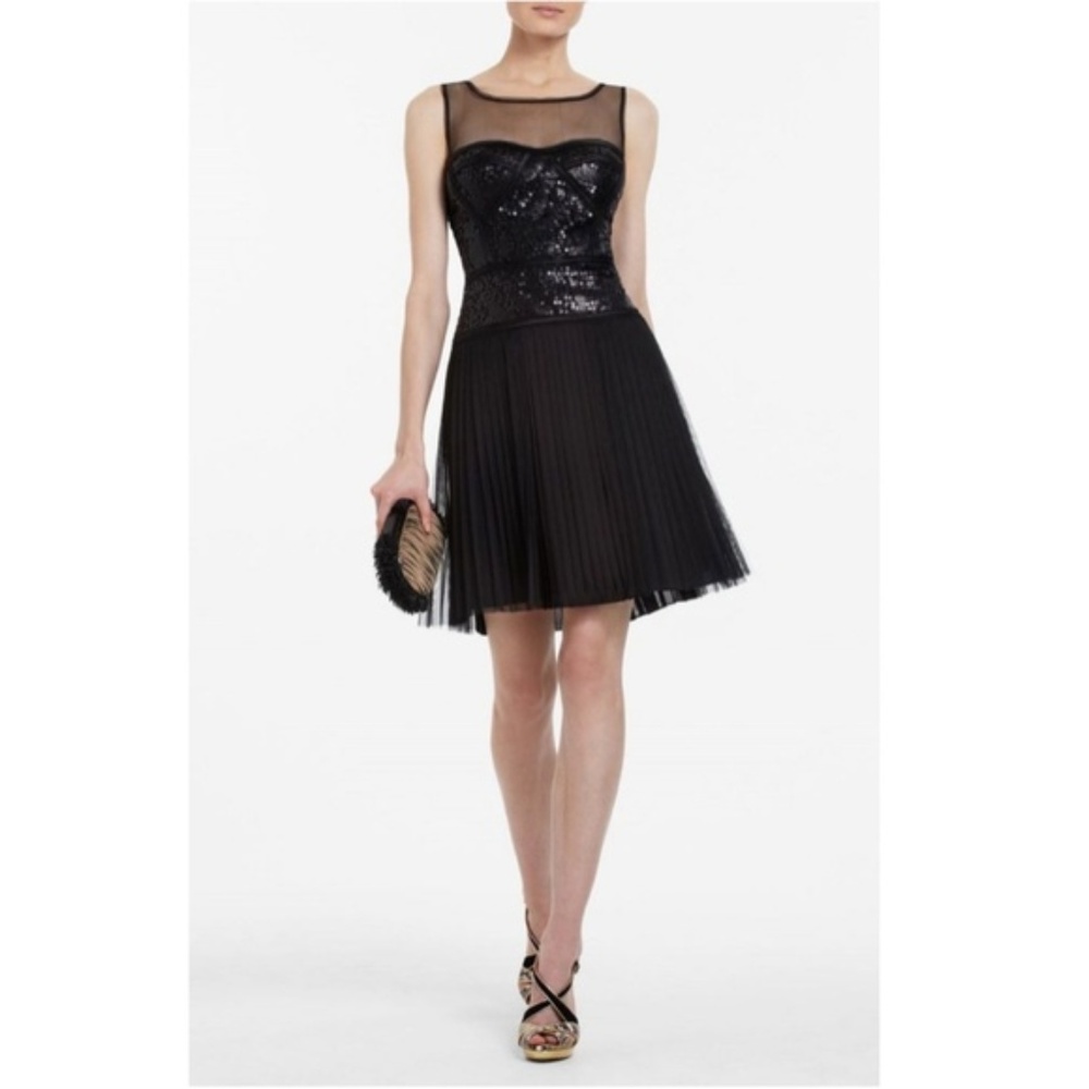 Date night - BCBG Black Sequin Party  Sz 8 - LBD